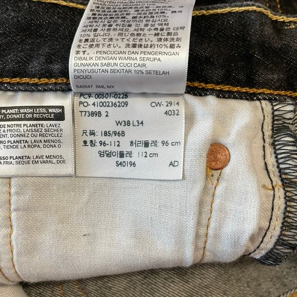 Levis 501 Mens Jeans Size 38 Original Fit Button Fly Straight Leg Inseam 31" - Picture 11 of 12